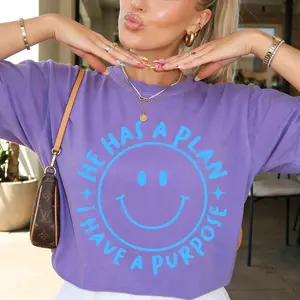 He Has a Plan Shirt, I have a Purpose Tee, Faith Graphic Tee, Everyday Trendy Shirt, Summer Tee, Oversized Graphic Tee, Womens Shirt, DTG Printed In the USA