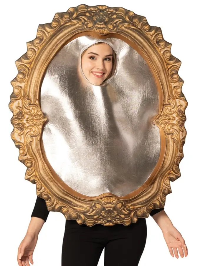 Mirror Halloween Costume, Adult One Size Womenswear Clothing Fits Graphic Overall Party