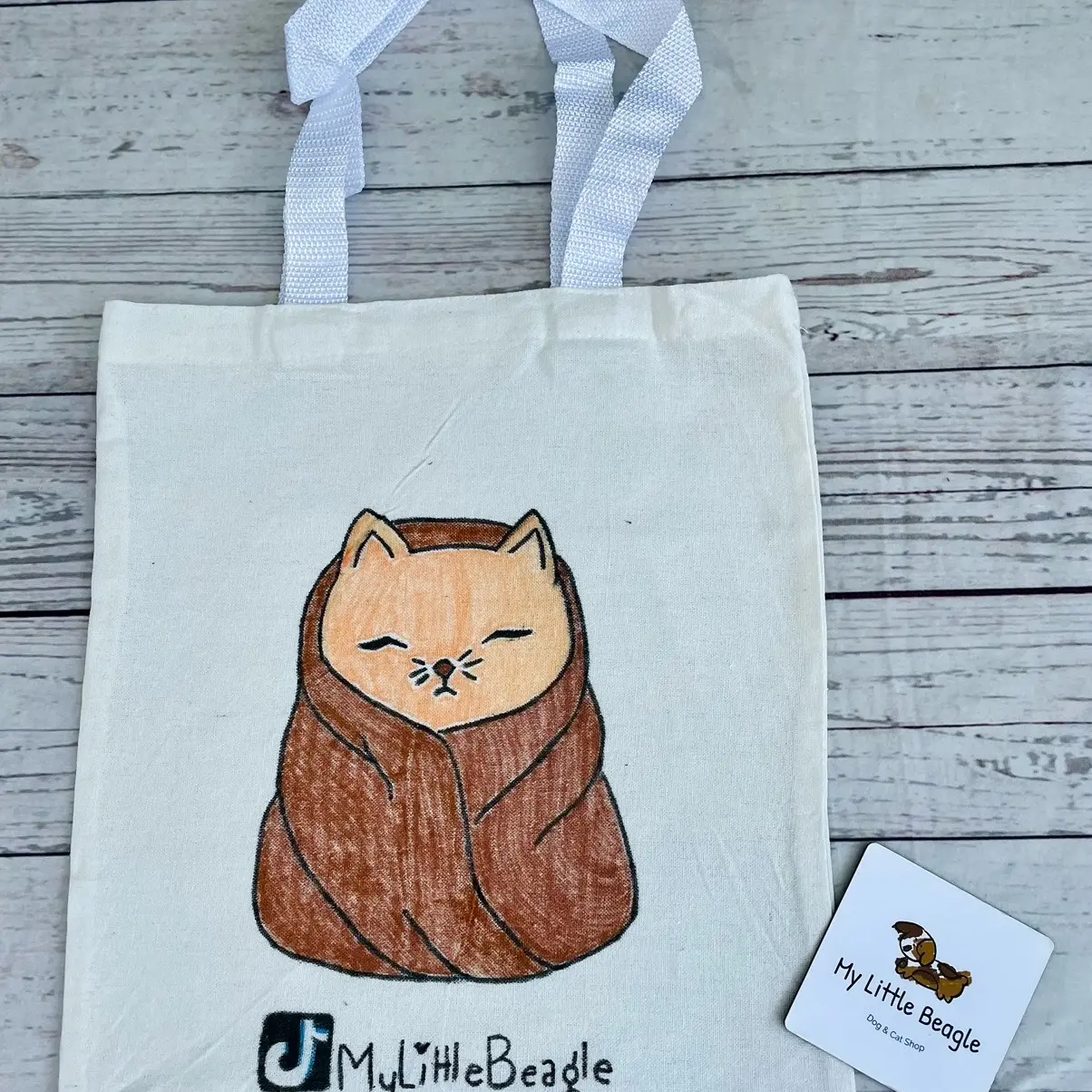 Snuggle Kitty Tote Bag