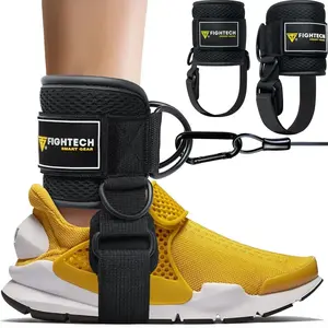 FIGHTECH Ankle Straps Cable Machine Attachment for Gym - Cable Kickback Ankle Straps - Padded Ankle Cuffs for Glute Kickbacks and Leg Workouts