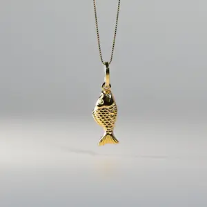 14K Golden Koi Fish Pendant