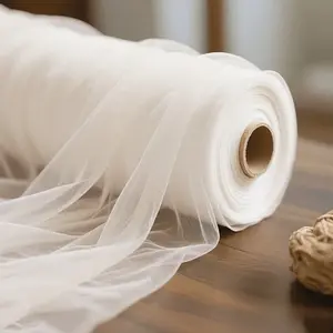 30m Mesh Sheer Fabric Roll, Breathable Textile Material, Multi-Scene Wedding Decor, Party Archway Decoration, Ceiling & Staircase Covering, Soft Polyester Material