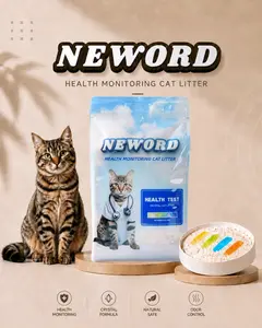 NEWORD Health Monitoring Crystal Cat Litter 8LB | Color Changing pH Detection Odor Control Silica Litter for Cats