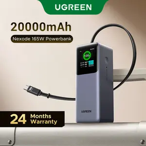UGREEN Nexode Power Bank 20000mAh 165W with Built-in Retractable USB C Cable Laptop Travel Portable Charger, 100W Input, Fast Charging for MacBook Pro/Air/iPhone 17 16/iPad Pro/Galaxy S25 Ultra/Dell/HP and More ,tiktokshopstockup,mothersdaygift