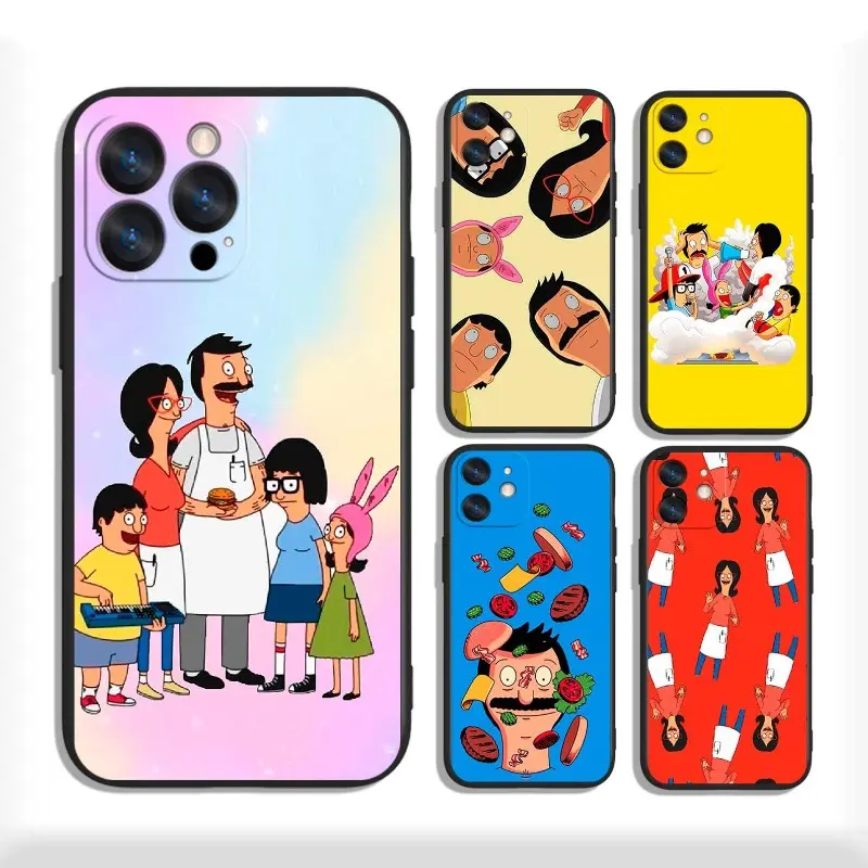 Cartoon Hamburger Shop Protective Case — Compatible with iPhone 11–17 Pro Max/Plus Series and Samsung Galaxy S23–S25 Series