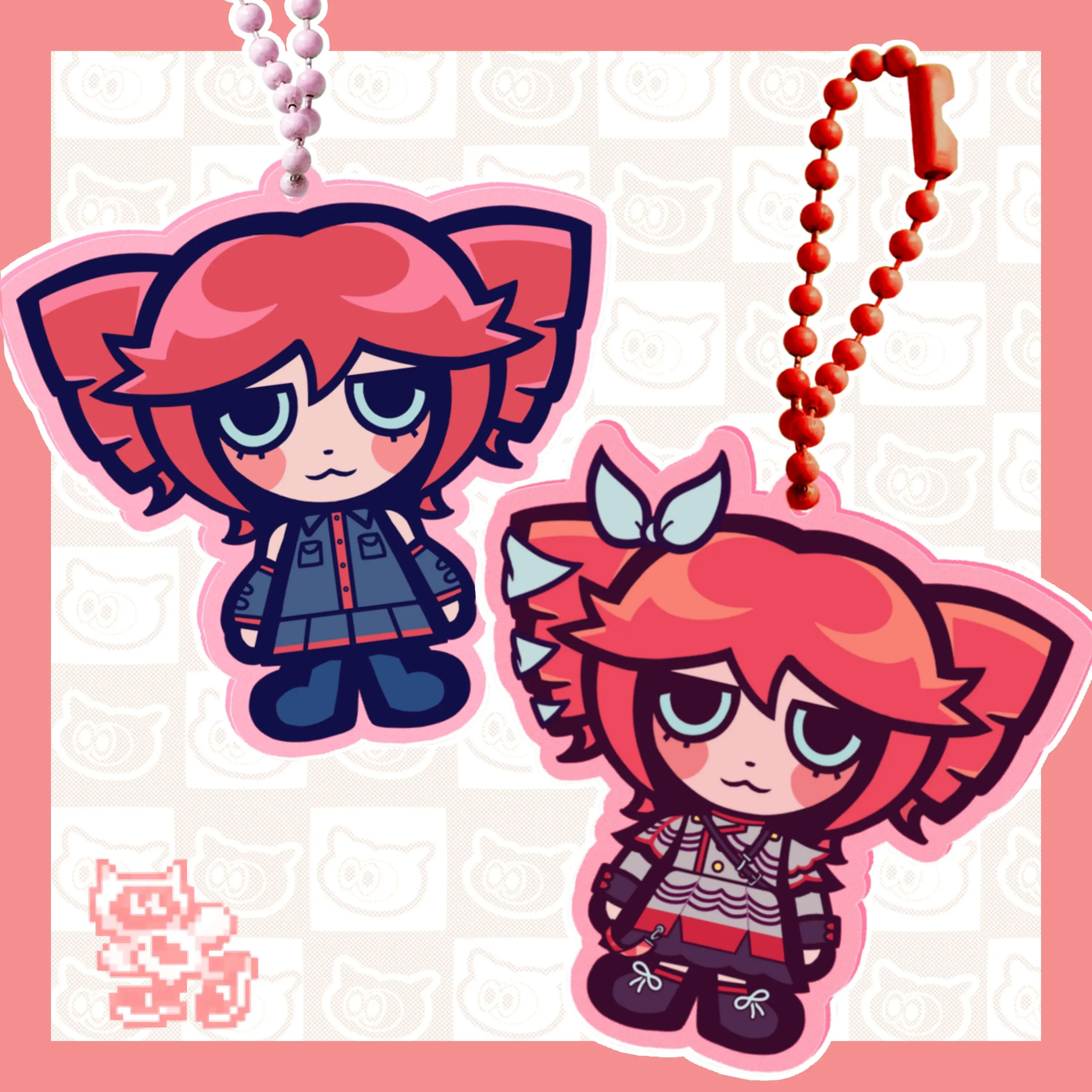 Kasane Teto Pink Acrylic Keychain - Vocaloid Charms – Cute Acrylic Keychain Charms, Perfect Gift for Fans & Collectors