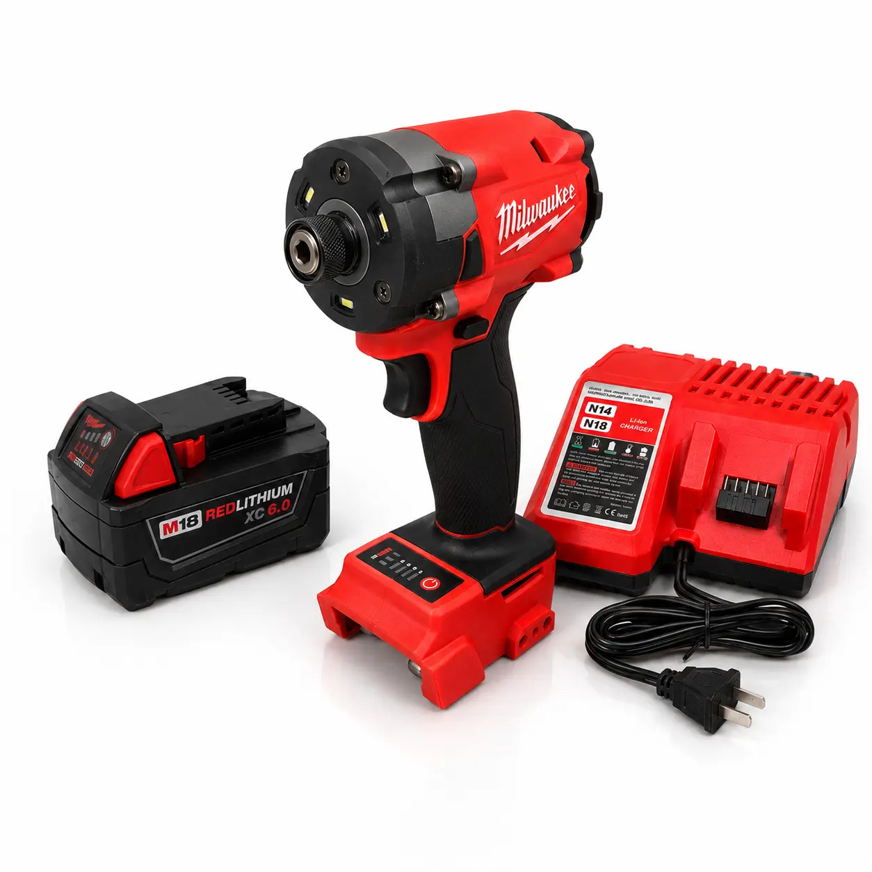 Milwaukee 18V Lithium-Ion Cordless and Rechargeable Brushless Motor High Torque Screwdriver - 500nm Torque, Adjustable Speed, Lightweight Hand Power Tool for Tools & Hardware Use, Wireless Power Tools