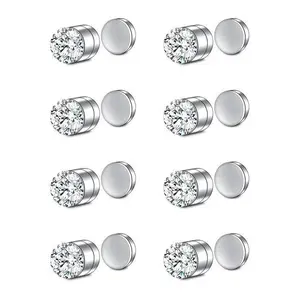 No Piercings Magnetic Fake Nose Rings Studs, Punk Style Magnetic Nose Stud Clip On Lip Ear Non Pierced Jewelry for Women Men Silvery Black Golden 3mm