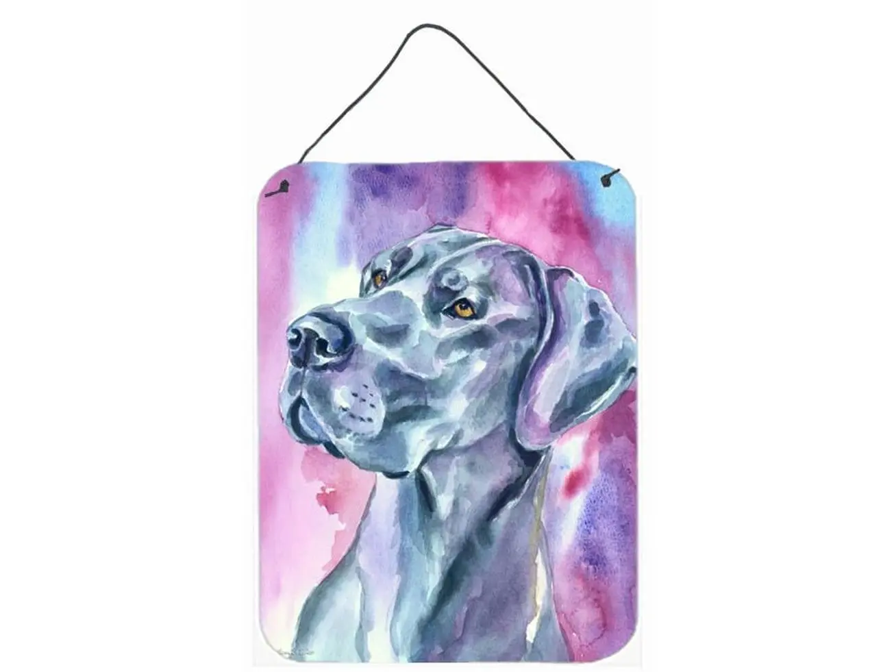 Carolines Treasures 7308DS1216 Great Dane Blue Mood Aluminium Wall & Door Hanging Prints, Home Decor Accent