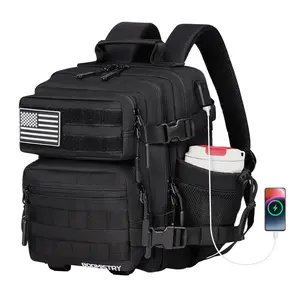 15L Mini Tactical Backpack Small Tactical Backpack for Men and Women, Military Backpack for Gym, Hiking, Daily (Black-15L)