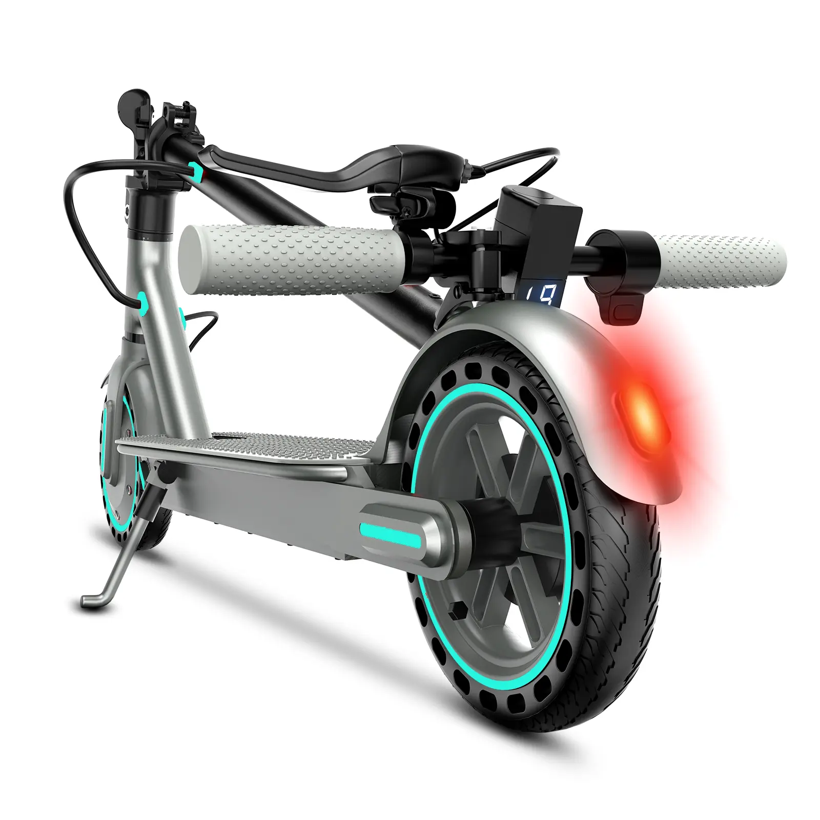 Electric Scooter -19 MPH Max Speed, 8.5"Honeycomb Solid Tires, 350W Motor, 12 Miles Range, Adjustable Speed Foldable Commuter Scooter with Dual Braking System &App Control School Scooters