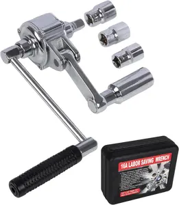 Torque Multiplier Set Torque Multiplier Wrench Lug Nut Remover Labor Saving Nut Disassembly Tool with 11/16" 3/4”13/16" 17mm 19mm 21mm Sockets for Loosening Car Tire Lug Nuts