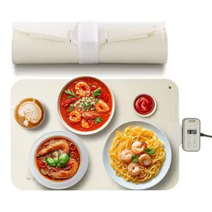 VEVOR Electric Warming Tray, Food Warming Mat for Buffet, Rollable Portable Silicone Food Warmer with 4 Adjustable Temperature Settings, Auto Shut-Off Child Lock, Perfect for Parties, Catering