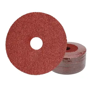 Aluminum Oxide Resin Fiber Sanding and Grinding Discs, 4.5” x 7/8”, 24 Grit - 25 Pack