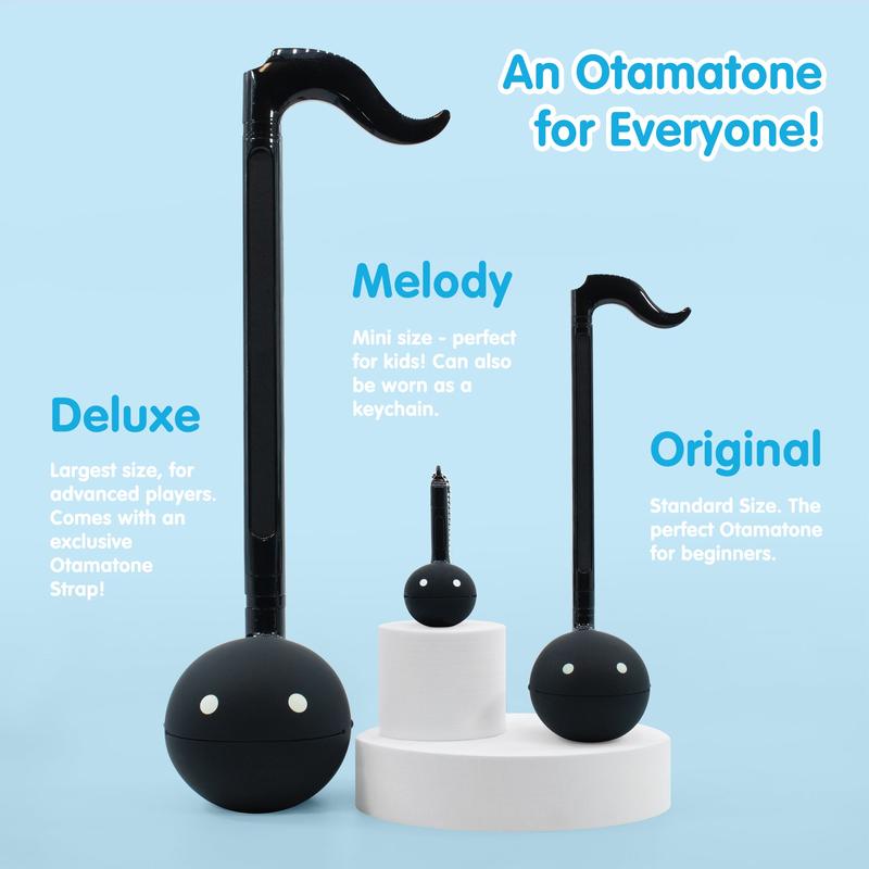 Otamatone Melody [Black] Portable Mini Size Keychain with 11 Pre-Programmed Songs - Musical Electronic Toy from Japan by Maywa Denki