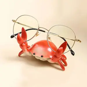 Very Creative Desktop Crab-Shaped Stand for Glasses, Pencils, Phone, Closet, Bookshelf, Entryway Decoration, Birthday Housewarming Gift