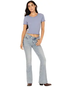 Dear John Women's Light Wash Rosa High Rise Flare Stretch Denim Jeans - Dpm56a128poe
