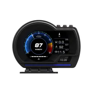 Car OBD2+GPS Head Up Digital Display Gauge Speedometer, KM/H MPH with OBD Multifunctional LCD Ambient
