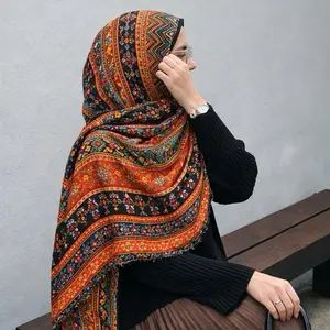 Heavy Mirror Work Shawl - Vibrant Floral Design, Soft Material, Perfect for Layering, Stylish Accessory