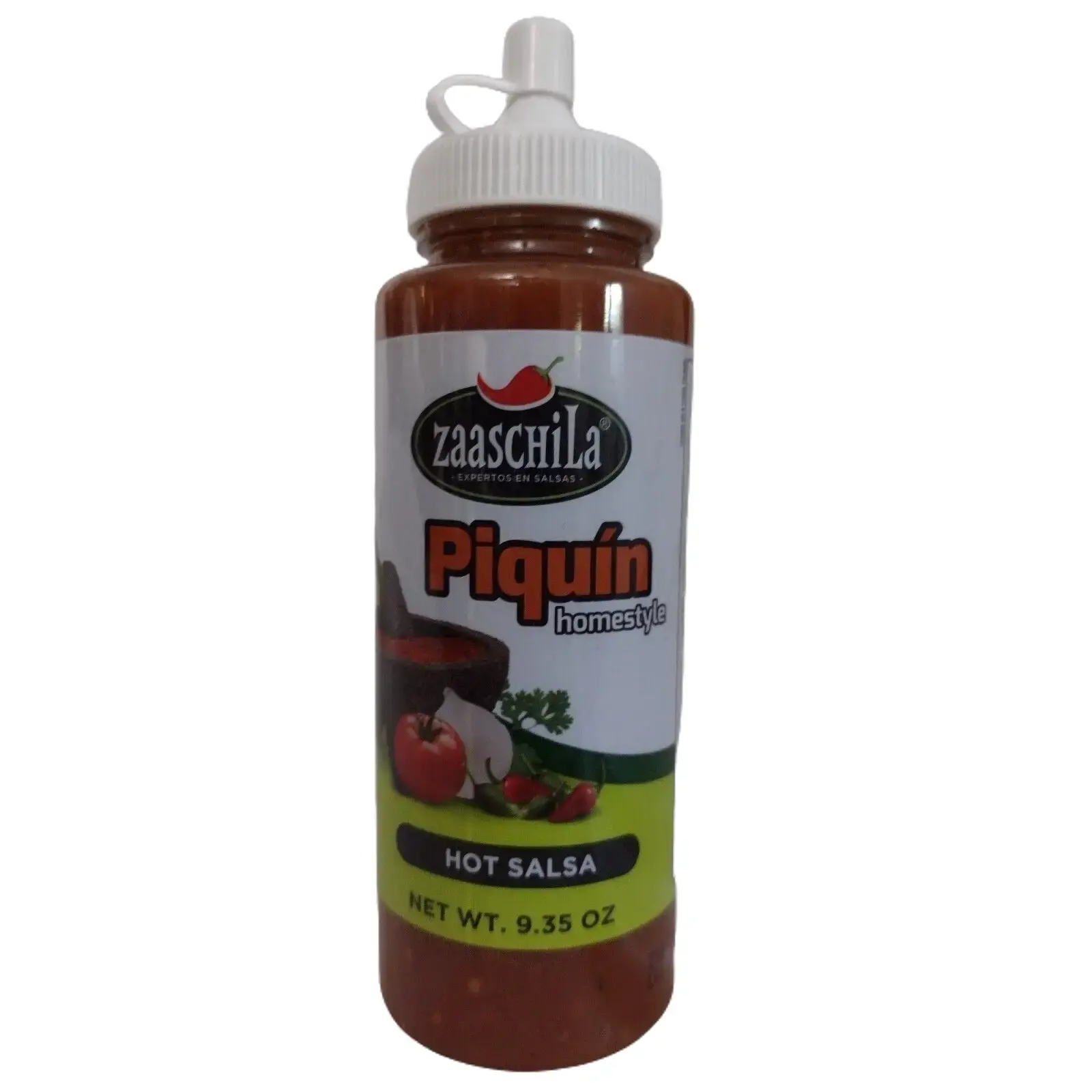 Zaaschila Piquin Homestyle Hot Salsa 9.35 Ounce Bottle Flavor Sauce
