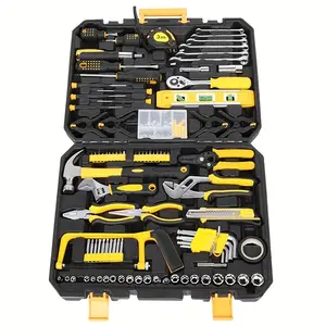 198-Piece Heavy-Duty Tool Set - Comprehensive Household and Auto Repair Kit with Durable Steel Construction, Ergonomic Handles, and Organized Plastic Toolbox Storage Case