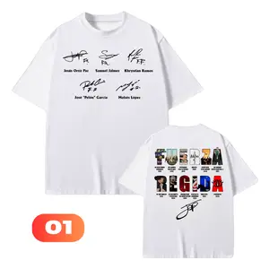 Fuerza Regida Merch - Fuerza Regida Album Collection Shirt - Jesús Ortíz Paz Autograph Graphic Tee - RnB Hip Hop Vintage Men's Round Neck T-shirt
