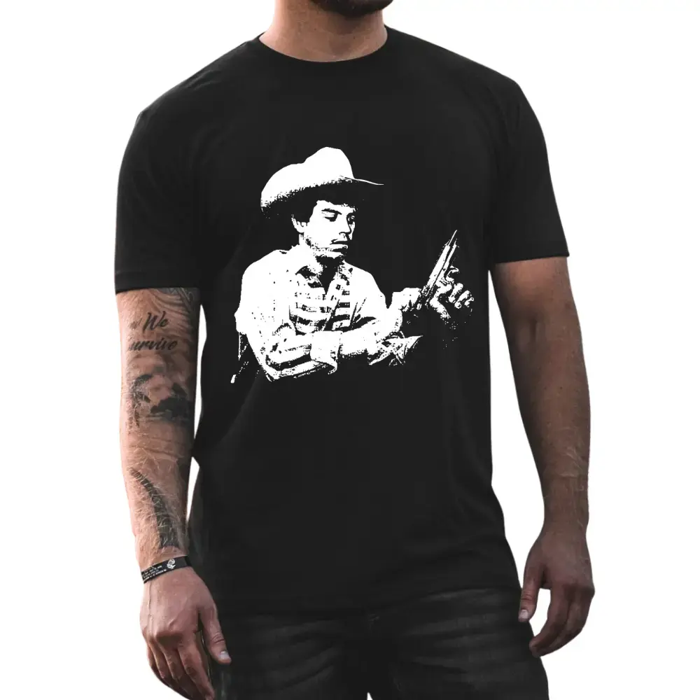 Men's Chalino Sanchez Slogan Graphic Crew Neck Short Sleeve Loose-Fitting 100% Cotton Lightweight Sports Top, Casual Streetwear for Running Errands, All Seasons Machine Washable Tee (Size Down for Fitted Look)