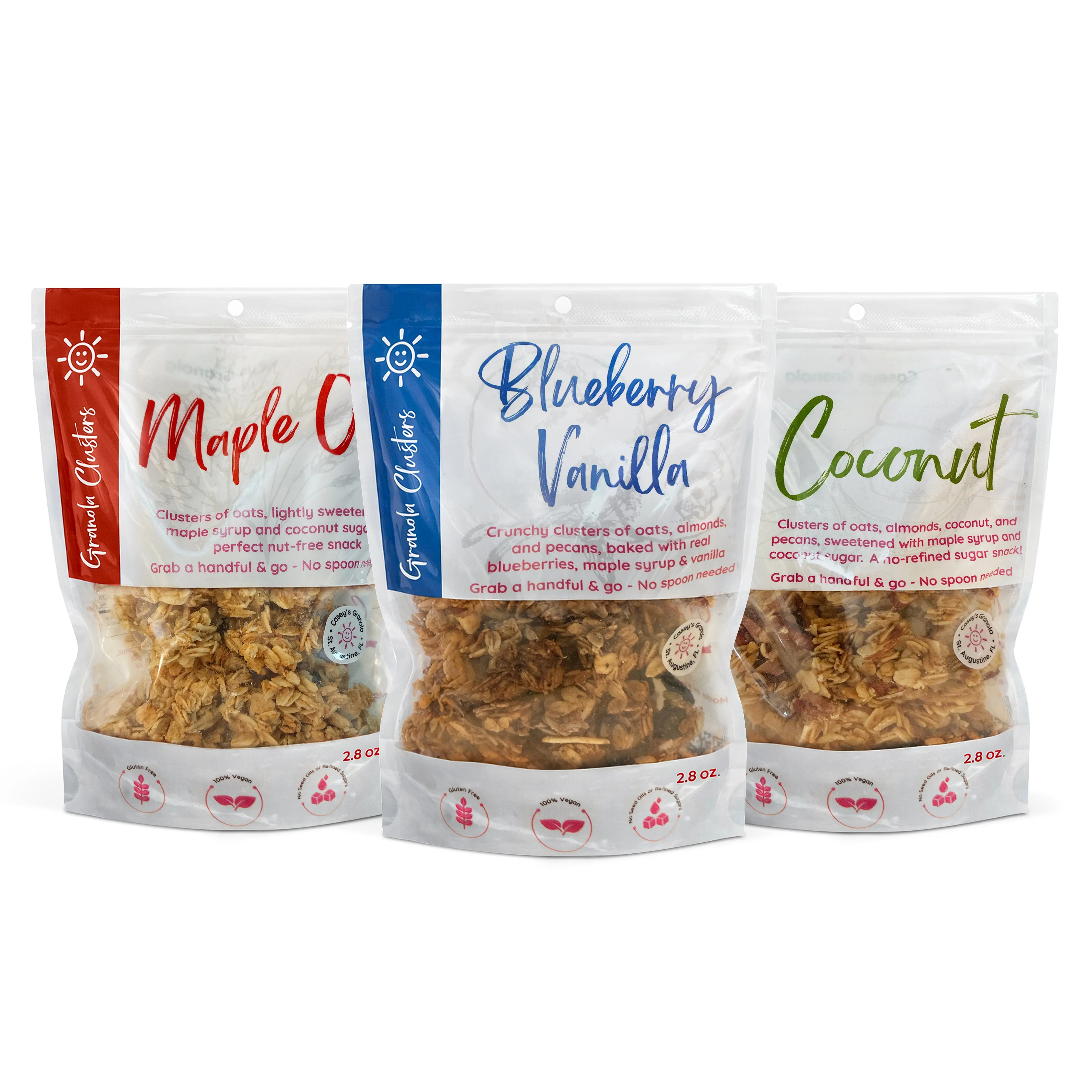 Best Sellers 3 Pack Sampler Granola Clusters for Breakfast and Snacks
