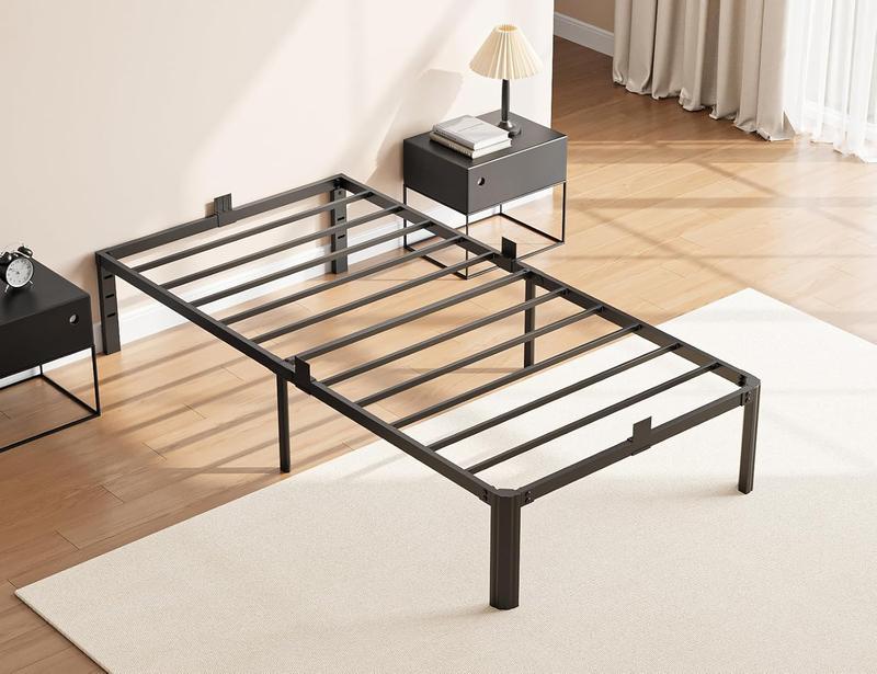 XUKIL Twin Bed Frames, 14 Inch Heavy Duty Metal Bed Frame Twin Size,No Box Spring Needed/No Shaking/Noise Free/Easy Assembly,Apartment Furniture