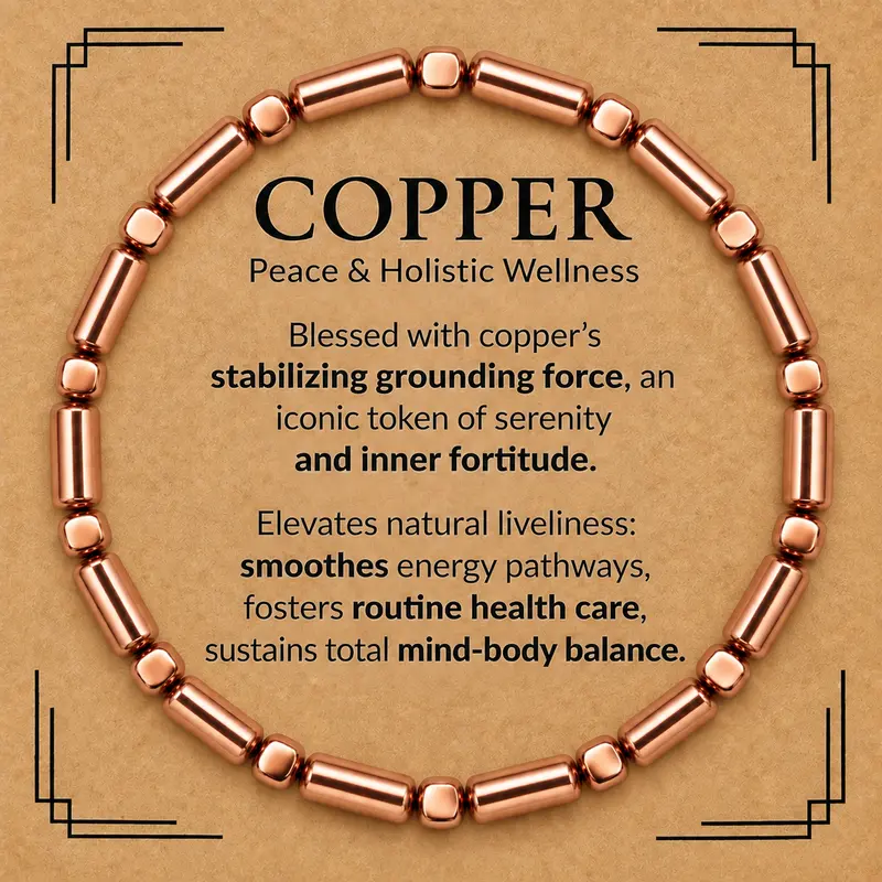 Pure Copper Bracelet for Women and Men 99.99% Pure Copper Beads