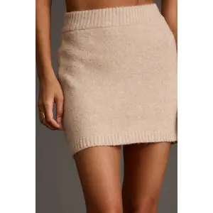 Cedar Oatmeal Sweater Mini Skirt