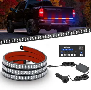 Nilight 60 Inch Strobe Light Strips with Controller, 384LED Flashing Safety Rear Window Tailgate Lights for Truck Trailer Construction Plow Pickup Tow SUV Vehicles, Red Blue summervibes