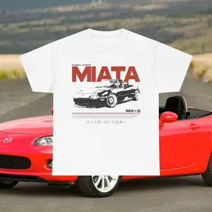 Vintage Mazda Miata MX-5 JDM Racing T-shirt - Car Enthusiast - Street Racing Sweatshirt Hoodie Made In USA REPRINT
