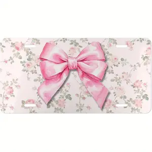 Cute Floral Aluminum Front License Plate