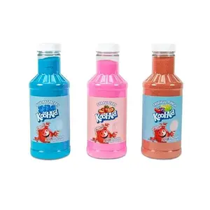 Nostalgia Kool-Aid Cotton Candy Variety Kit – 3 Flossing Sugar Flavors (Blue Raspberry, Strawberry, Tropical Punch) – 7-oz Bottles – Compatible with Cotton Candy Makers – Party Supplies