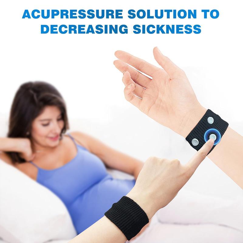 BONISON Motion Sickness Relief Bands, 8 Pack Acupressure Anti-Nausea Wristbands, Drug-Free for Travel, Car, Sea & Pregnancy