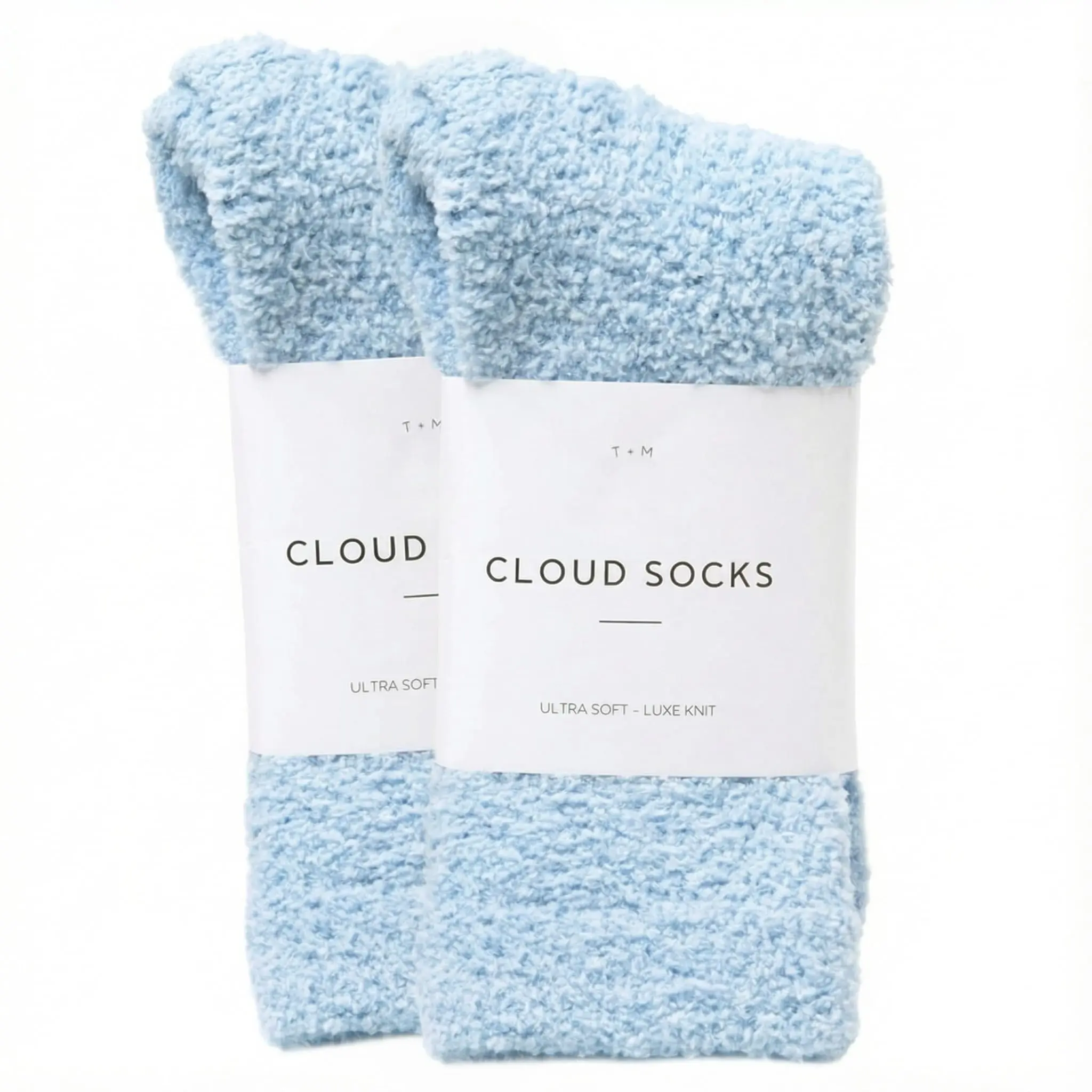 Women's Unboxme Luxe Plush Cloud Socks - 2-Pack, 100% Polyester, Ultra-Soft Fuzzy, Premium Cozy Mid-Calf Sleep Socks for Everyday Simple Warmth, Perfect Gift