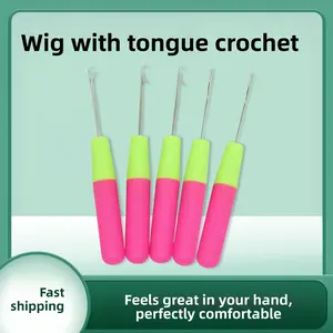 5.7mm crochet hook, wig crochet hook, hair dye tongue crochet hook, wig braiding tool, dreadlock crochet hook