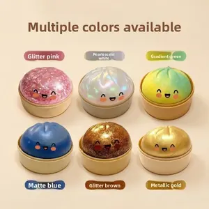 Cute Stress Relief Bun Toy, Soft Squishy Simulation Bread Squeeze Toy, Creative Venting Fidget Toy, Funny Relaxing Gift for Kids Adults