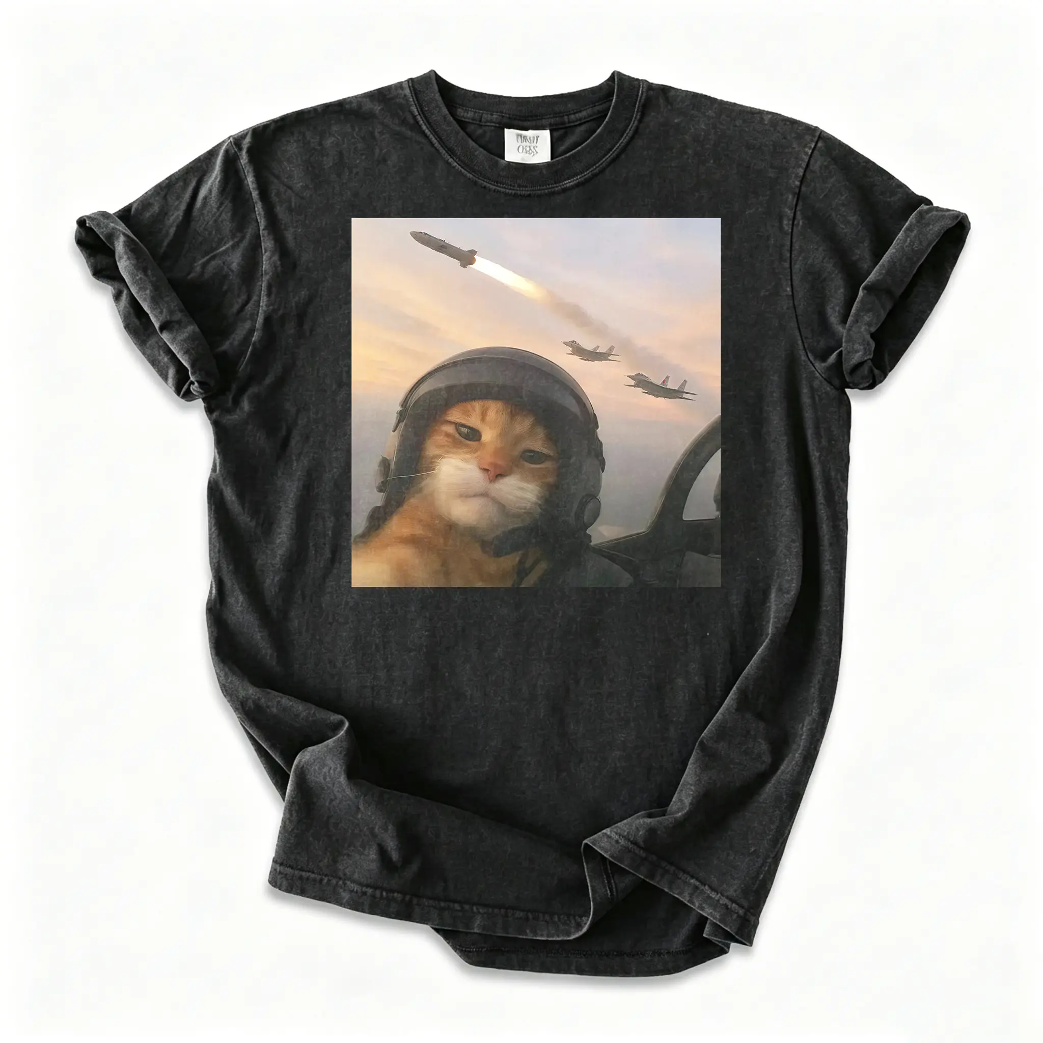 Retro Funny Vintage Graphic Tee,Wacky Cat T-shirt,Animal Shirt,Unisex Meme Cringe Funny Dumb Shirt,Gift For Men Women,Menswear Womenswear Streetwear Cotton Comfort010421