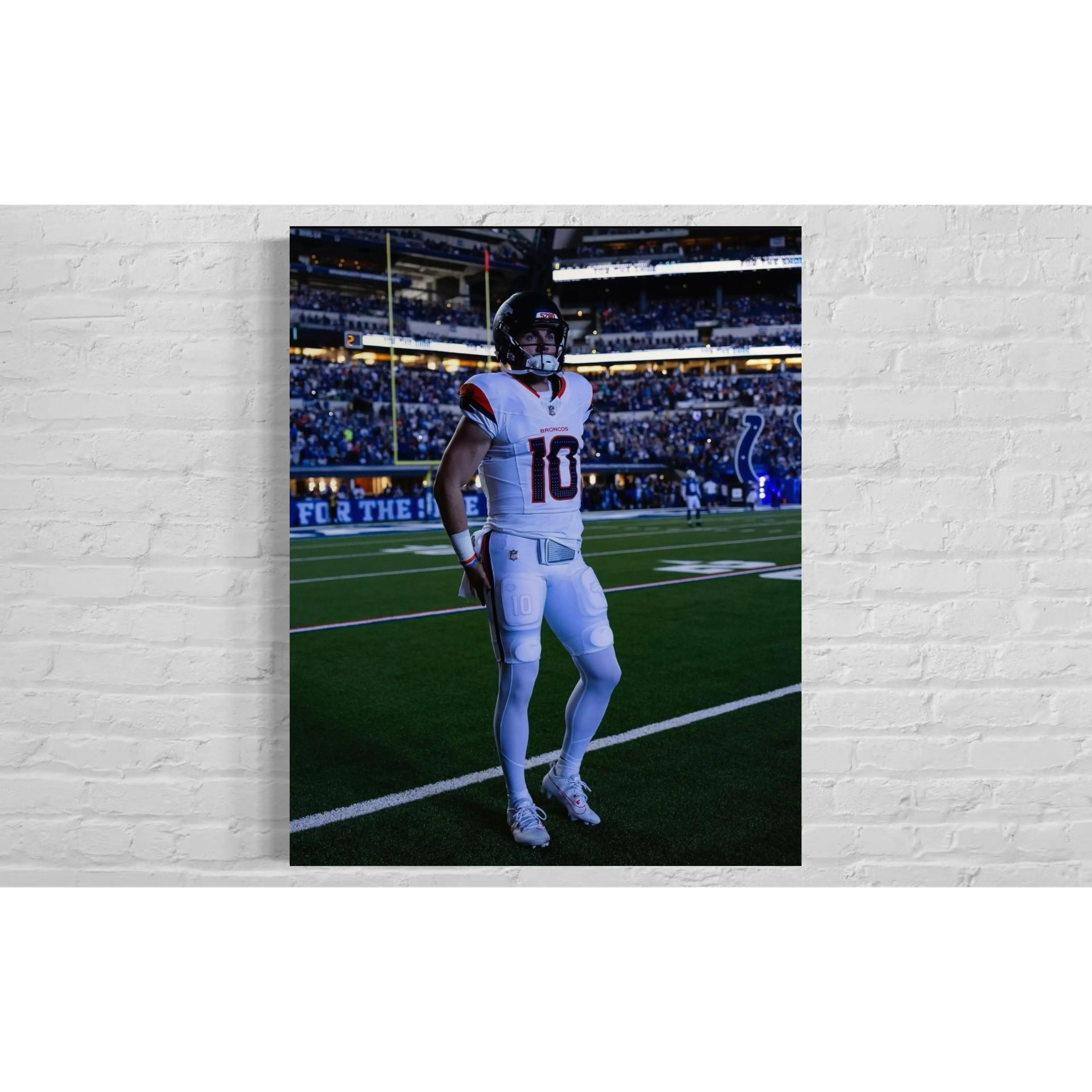Bo Nix Poster, Football Quarterback Print, Matte Vertical Poster, Bo Nix Denver Broncos Football Print, American Football Art, Sports Fan