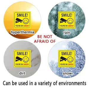 Smile Alert Stickers, Video Surveillance Warning Decals, &, Home, Business, Yard, Driveway Security, Camera Stickers