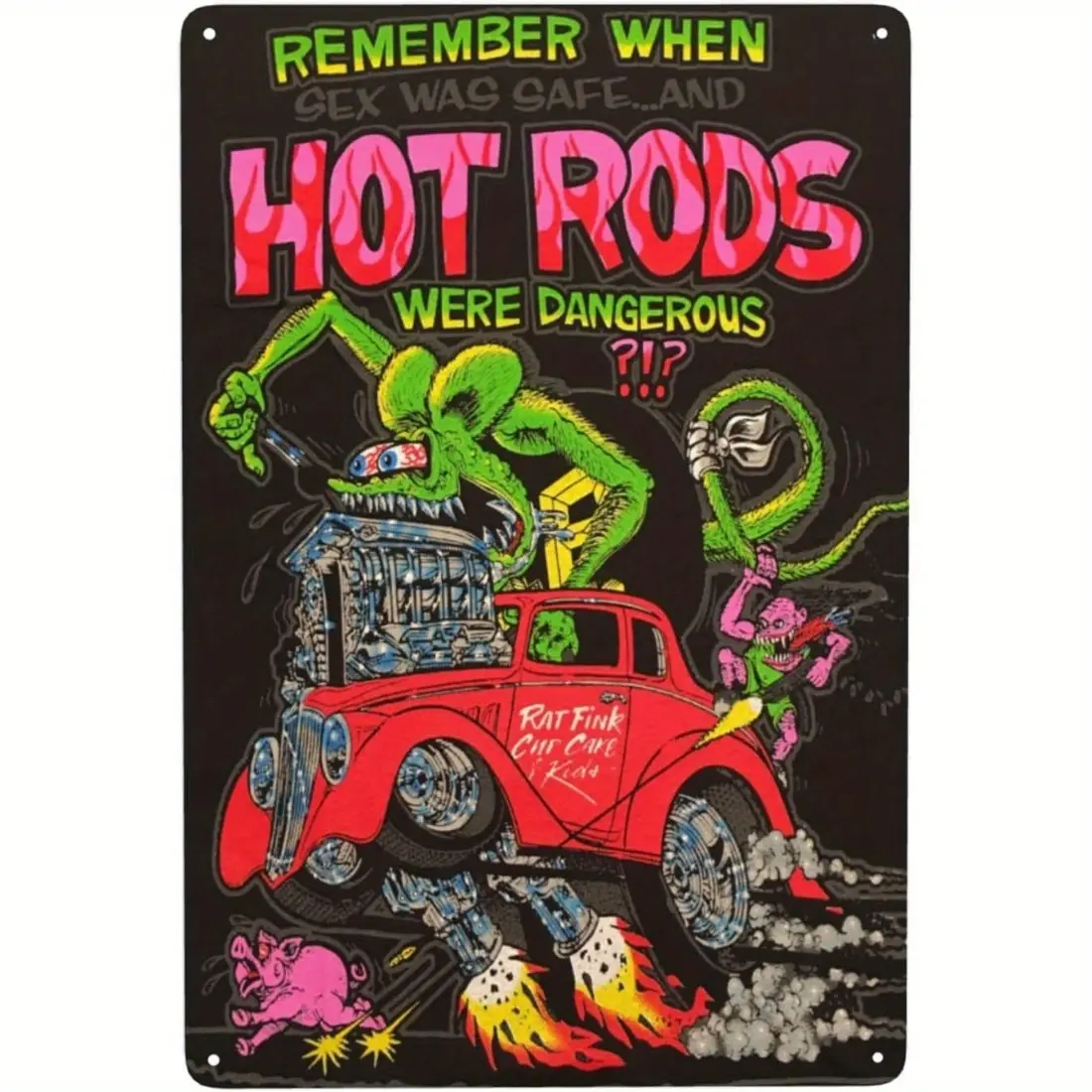 RAT FINK VINTAGE METAL SIGN