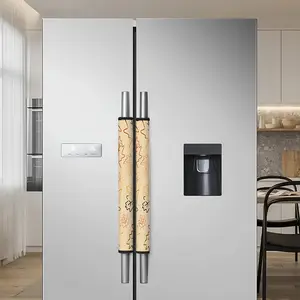 2Pcs Refrigerator gloves, Pink Cross Pattern, Customized and Aesthetically Designed Refrigerator Handle Cover - Universal for All Seasons, Detachable, Easy to Clean, Portable, Multi-functional, and a Must-have for a Refine Kitchen Life@12.16RGC-1