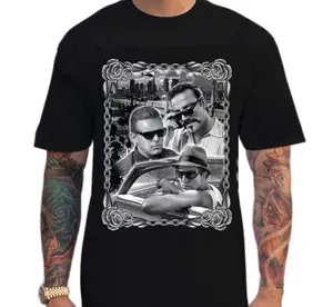 Vatos Locos Chicano Shirt – Gangster Graphic Tee with Lowrider Art Print – Oversized Streetwear for Men, Tattoo Lovers & Urban Rebels – LA Latino Culture Aesthetic on Bold Black Cotton
