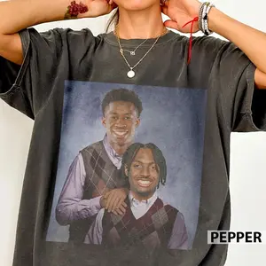 Tyrese Maxey V. J. Edgecombe Basketball Shirt, Philadelphia Step Bros Tee, Funny Basketball Gift Unisex