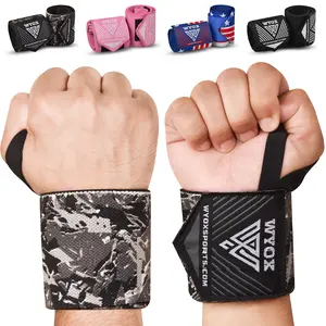 WYOX Weightlifting Wrist Wraps 18" Professional Quality with Heavy Duty Thumb Loop for Powerlifting, MMA, and Bodybuilding Gym Workout Bands