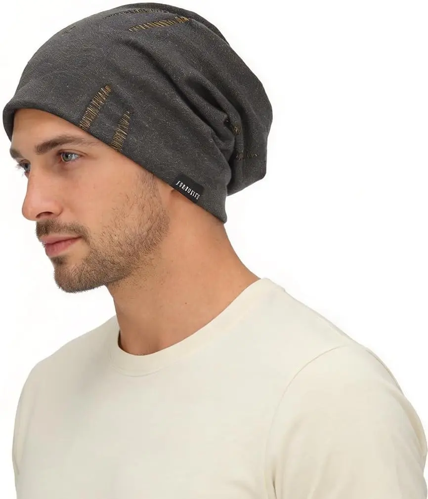 Ruphedy Men Slouchy Beanie Summer Long Oversize Thin Lightweight Skull Cap B011h