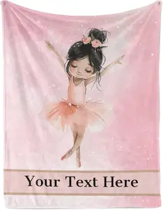 Dance Blankets and Throws, Custom Blanket for Dancers, Ballet Dance Teacher Appreciation Gifts Blankets, 30" x 40", Pink