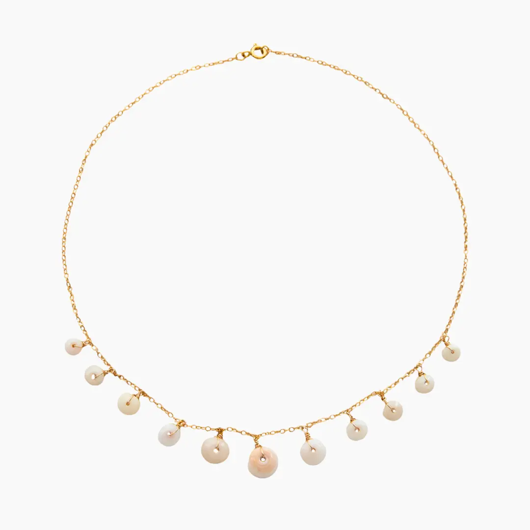 Unisex  Puka Shell Necklace, 1-of-a-Kind Jewelry for Adults' Daily Wear
